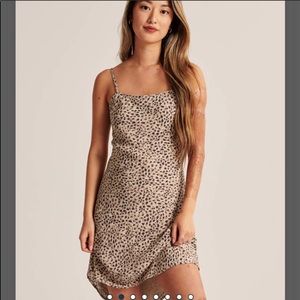 Animal print slip dress